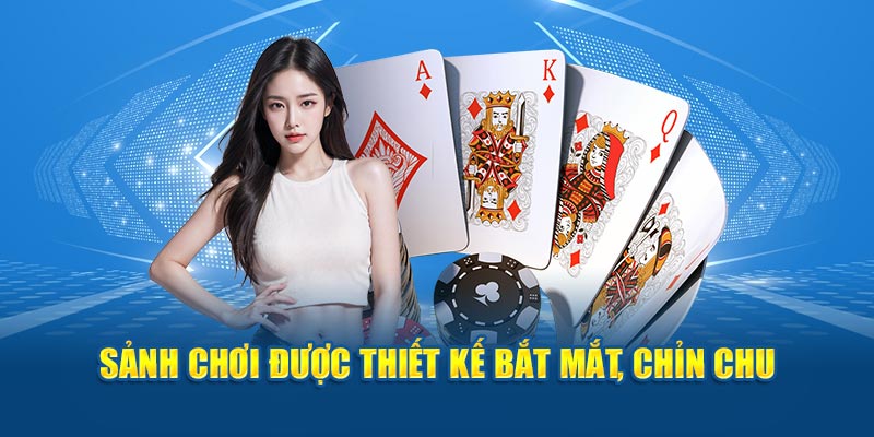 Sảnh chơi game bài i9BET được thiết kế bắt mắt, chỉn chu